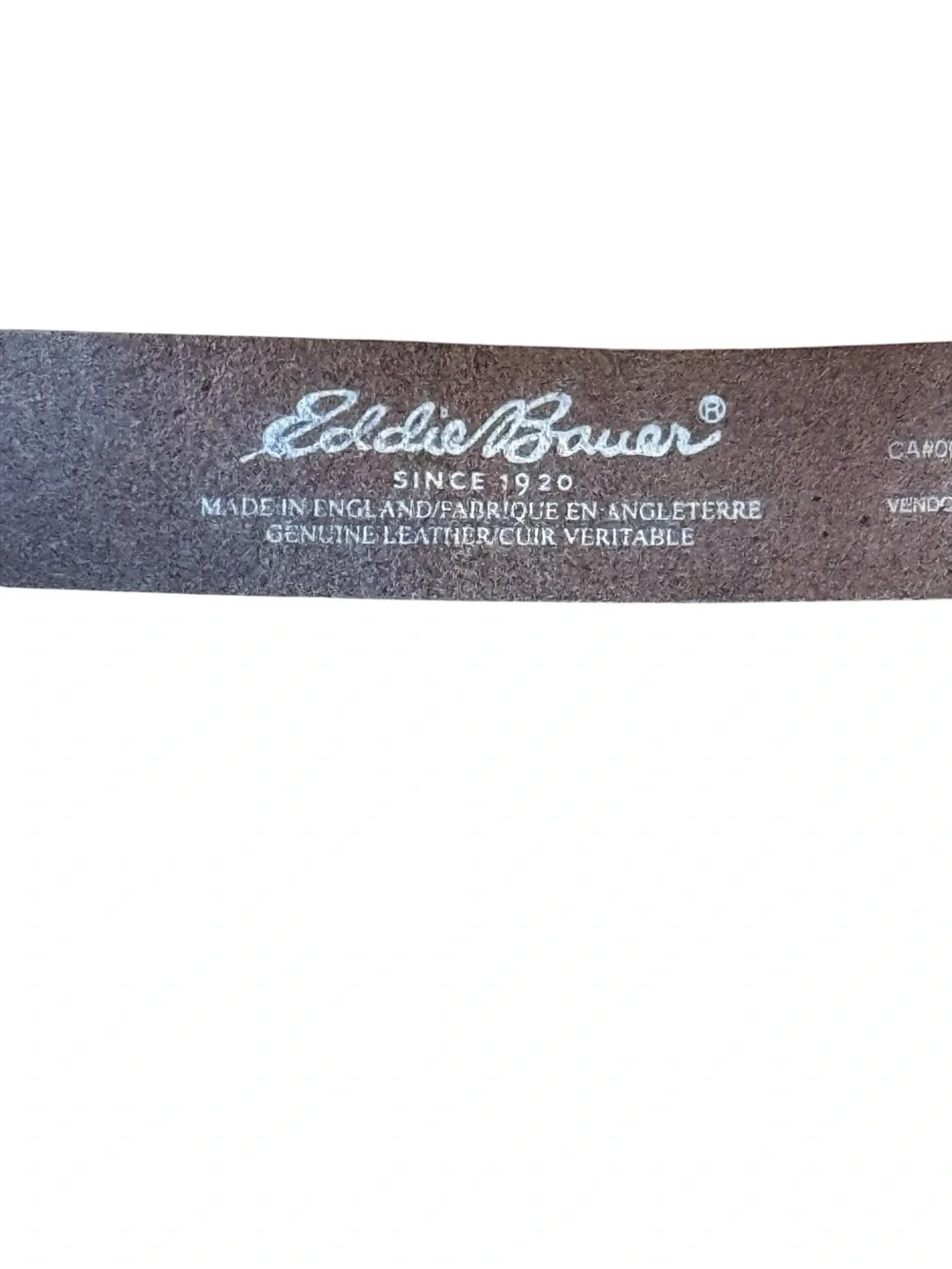 Eddie Bauer Brown Leather Belt with Brass-Tone Round Buckle Womens Size Medium
